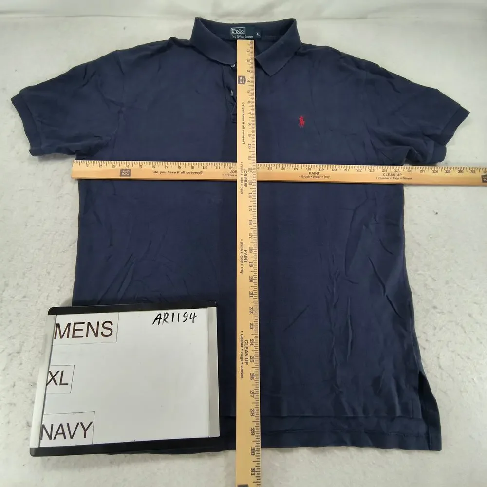 Polo by Ralph Lauren Collared Polo Shirt Mens Size Extra Large XL Navy Red